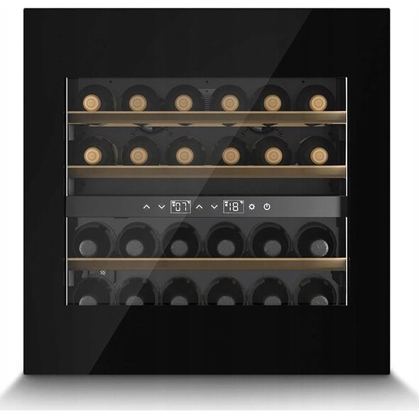 Chłodziarka do wina Caso Caso | Wine Cooler | WineDeluxe WD 24 | Energy efficiency class F | Built-in | Bottles capacity 24 | Juodas