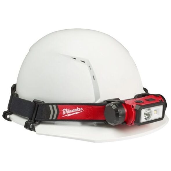 Latarka Milwaukee USB įkraunamas prožektorius ant galvos MILWAUKEE L4 HL2-301