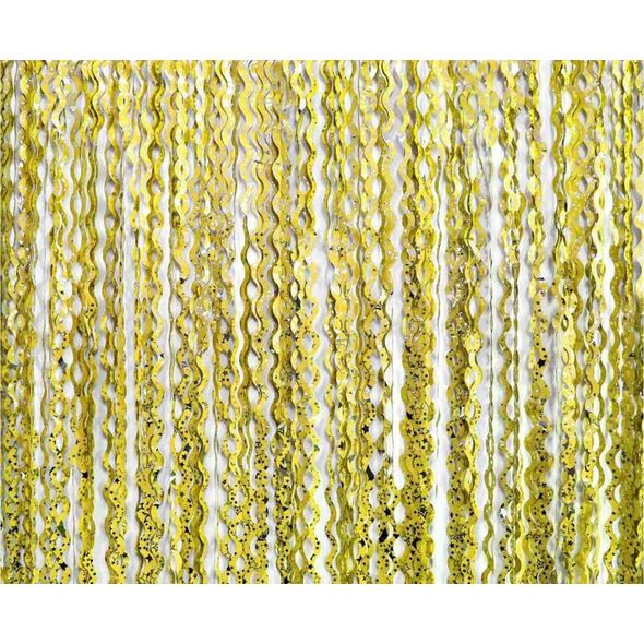 GoDan Kurtyna B&C złota spirale srebrne gwiazdki 100x200