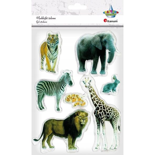 Titanum Naklejki żelowe Zoo 7szt.