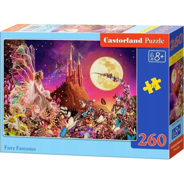 Castorland Puzzle 260 Fairy Fantasies wróżki motylki zamek B-27606