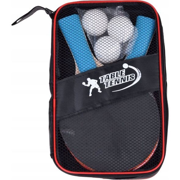 Jokomisiada Drewniane PALETKI do gry w ping-pong + 3 piłeczki Tenis stołowy SP0768