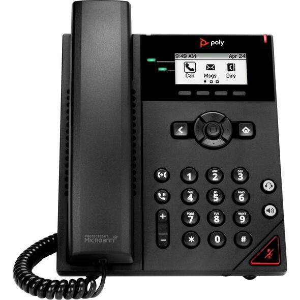 Telefon Poly POLY 2-liniowy telefon IP VVX 150 z obsługą zasilania PoE