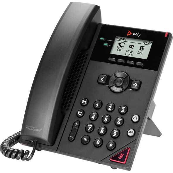 Telefon Poly POLY 2-liniowy telefon IP VVX 150 z obsługą zasilania PoE