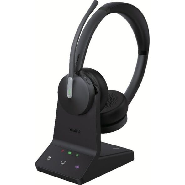 Słuchawki Yealink Yealink WH64 Hybrid Dual Teams Zestaw słuchawkowy Bezprzewodowy Opaska na głowę Biuro/centrum telefoniczne Micro-USB Bluetooth Czarny