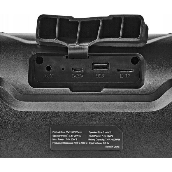 Głośnik Nedis Nedis SPBB310BK głośnik przenośny / imprezowy Przenośny głośnik stereo Czarny 36 W