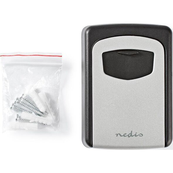 Nedis Nedis KEYCC01GY sejf Sejf ścienny Aluminium Czarny, Srebrny