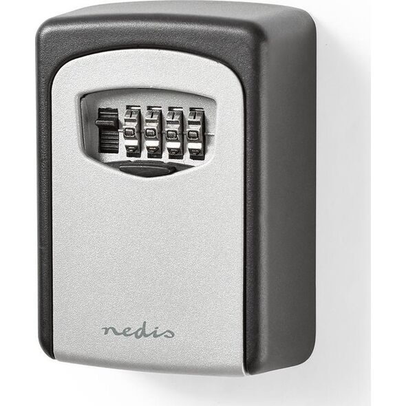 Nedis Nedis KEYCC01GY sejf Sejf ścienny Aluminium Czarny, Srebrny