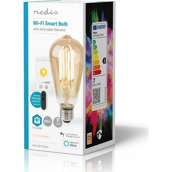 Nedis Nedis SmartLife lampa LED Ciepłe białe 7 W E27 E