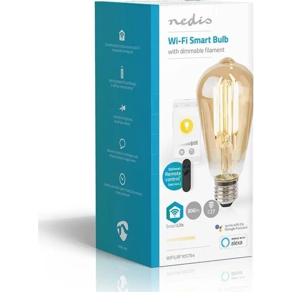 Nedis Nedis SmartLife lampa LED Ciepłe białe 7 W E27 E