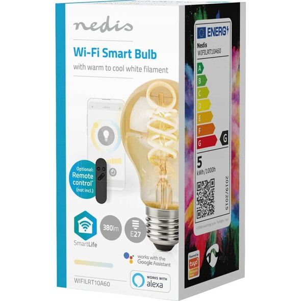 Nedis Nedis SmartLife lampa LED Zimne białe, Ciepłe białe 4,9 W E27 G