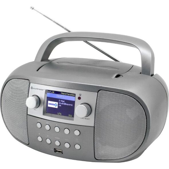 Wieża Soundmaster Soundmaster SCD7600TI przenośny system stereo Analogowe i cyfrowe 4 W DAB+, FM Tytan Odtwarzacz mp3
