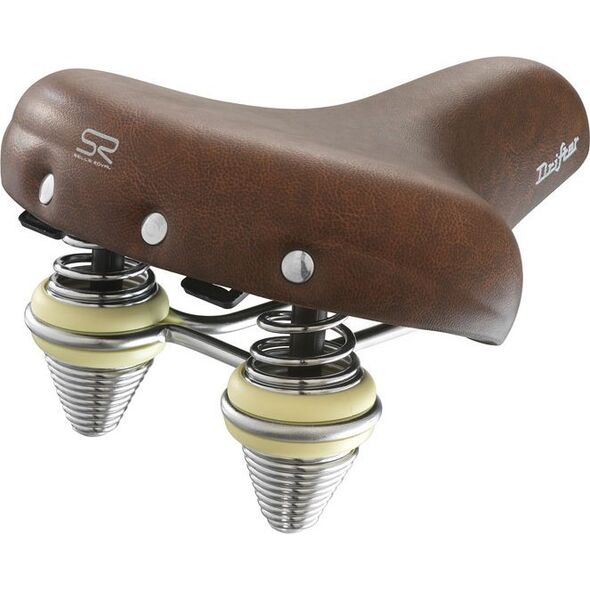 Selle Royal Siodło SELLEROYAL PREMIUM RELAXED 90st. DRIFTER SMALL unisex żelowe + sprężyny brązowe (NEW 2023)