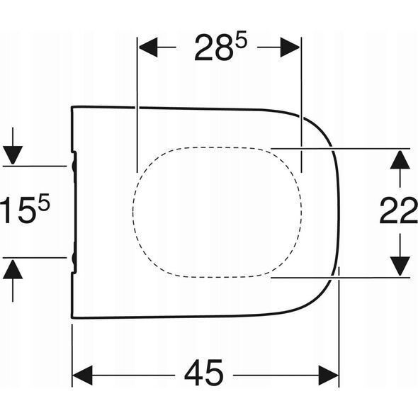 Deska sedesowa Geberit Geberit deska sedesowa Smyle Square, slim 500.687.01.1