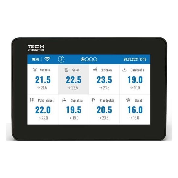 Tech Tech uniwersalny panel kontrolny M-12 czarny M12BK