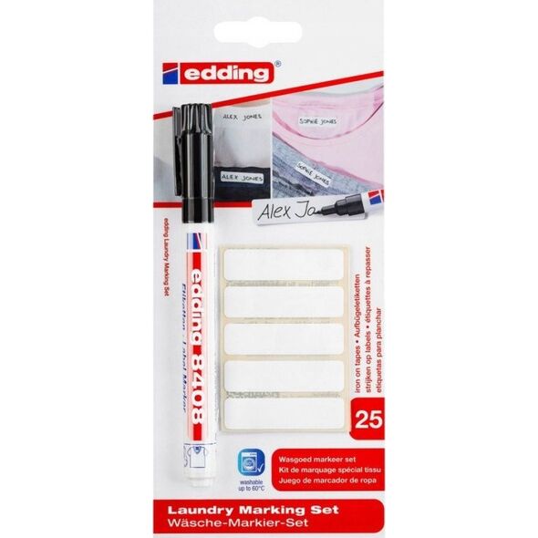Edding Edding 8408, Black, Brush tip, Black, Red, White, 0.75 mm, Cardboard, Glass, Metal, Paper, Plastic, Germany