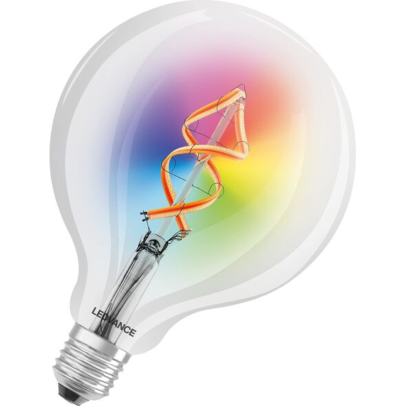 Ledvance LEDVANCE SMART+ WiFi Filament Globe RGBW, Smart bulb, Wi-Fi, Transparent, Integrated LED, E27, Warm white