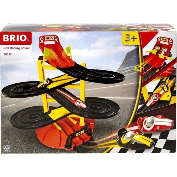 Brio BRIO racetrack tower with two racing cars, toy vehicle
