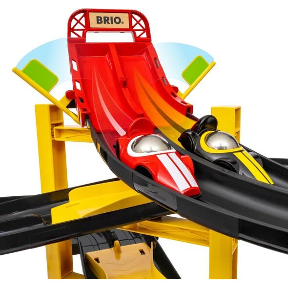 Brio BRIO racetrack tower with two racing cars, toy vehicle