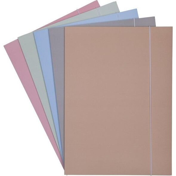 PBS Connect Teczka z gumką OFFICE PRODUCTS, Pastel soft touch, karton/lakier, A4, 320gsm, 3-skrz., mix kolorów, cena za 1 szt