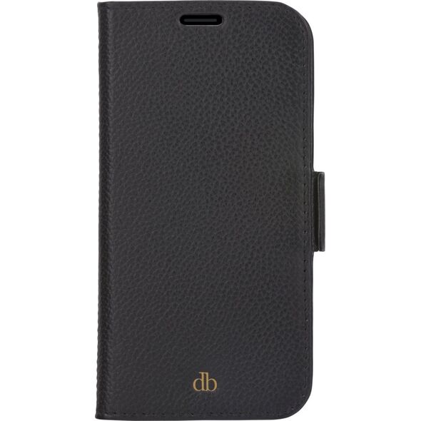 dbramante New York - iPhone 13 Pro 6.1" - Night Black - full grain pebbled leather cover