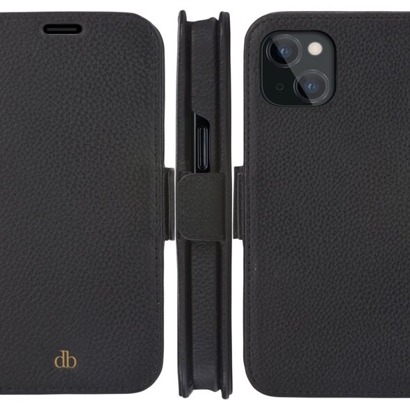 dbramante New York - iPhone 13 6.1" - Night Black - full grain pebbled leather cover