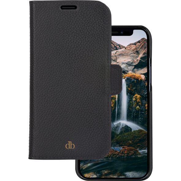 dbramante New York - iPhone 13 Pro Max 6.7" - Night Black - full grain pebbled leather cover