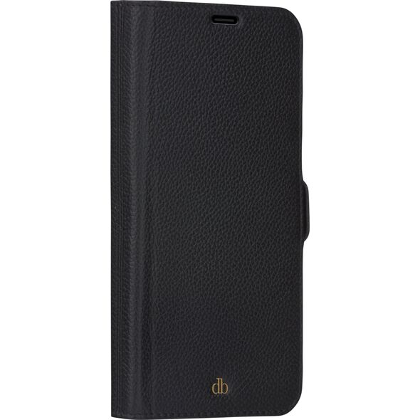 dbramante New York - iPhone 13 Pro Max 6.7" - Night Black - full grain pebbled leather cover