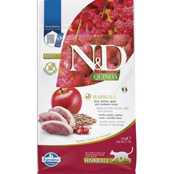 Triton FARMINA N&D Quinoa Hairball Cat Adult 300g
