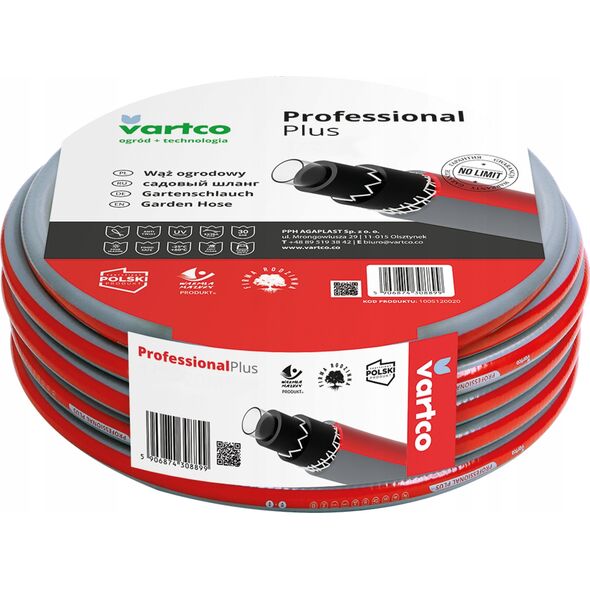 Vartco Garden hose 3/4" 20m 6-ply Vartco PROFESSIONAL PLUS TFS 1005340020