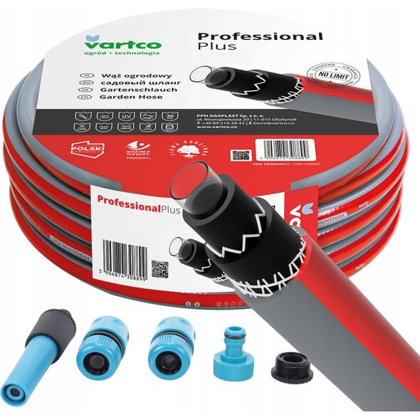 Vartco Garden hose 3/4" 20m 6-ply Vartco PROFESSIONAL PLUS TFS 1005340020