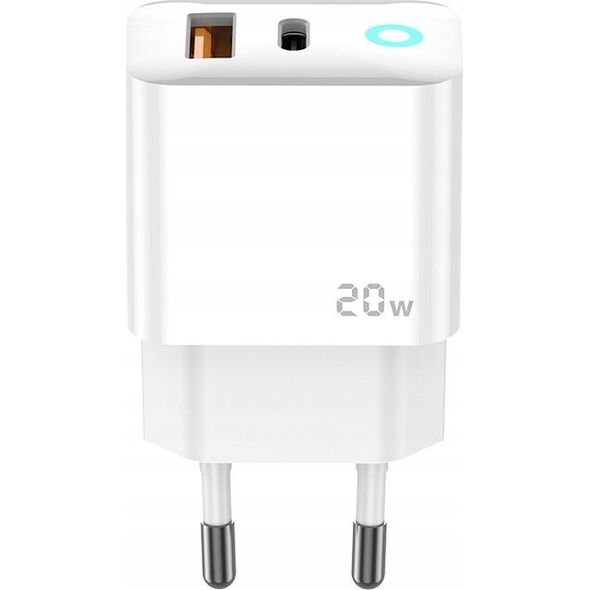 Ładowarka Jellico JELLICO ładowarka sieciowa EU11 PD 20W 1xUSB-C + 1xUSB QC3.0 + kabel USB-C - USB-C Biały