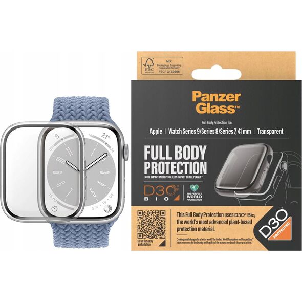 PanzerGlass PanzerGlass Full Body Apple Watch 7/8/9 41mm D3O przezroczysty/transparent 3686