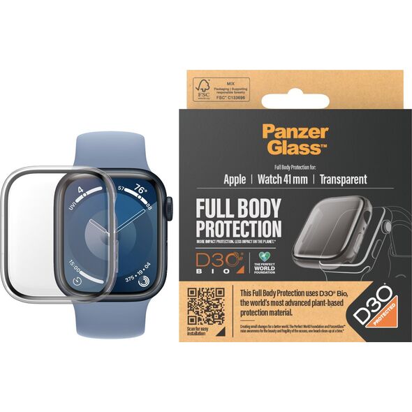 PanzerGlass PanzerGlass Full Body Apple Watch 7/8/9 41mm D3O przezroczysty/transparent 3686