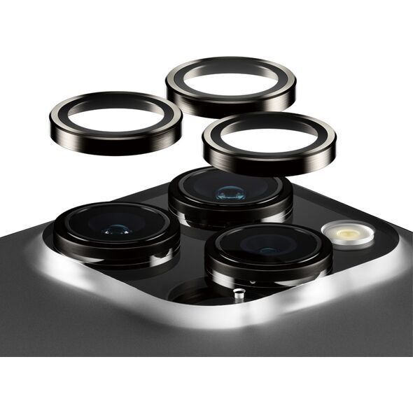 PanzerGlass PanzerGlass Hoops Camera iPhone 15 Pro 6.1" / 15 Pro Max 6.7" czarny/black 1139 camera lens protector hoop optic rings