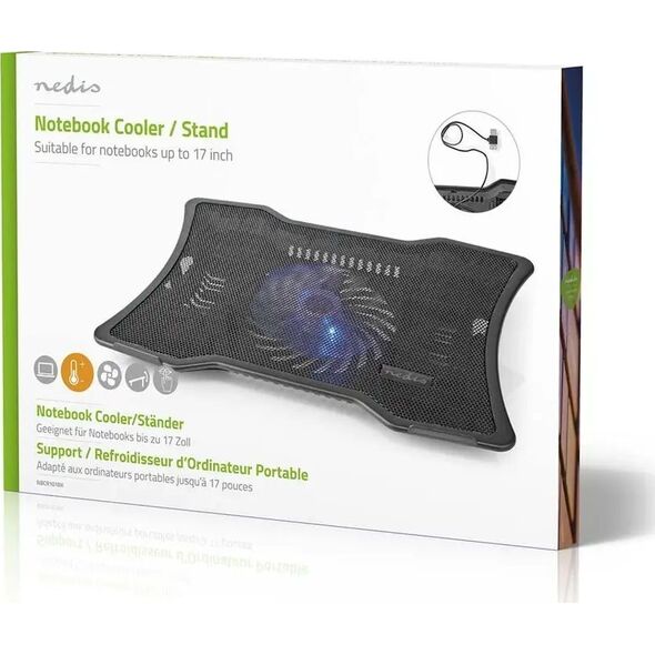 Nedis Nedis NBCR101BK stojak na laptop Podstawka na notebooka Czarny 43,2 cm (17")