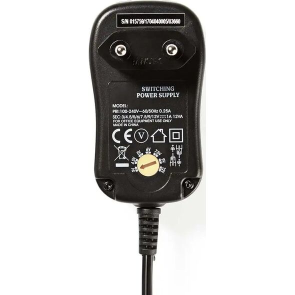 Nedis Nedis ACPA001 adapter zasilający/ inwentor Wewnętrzna 12 W Czarny