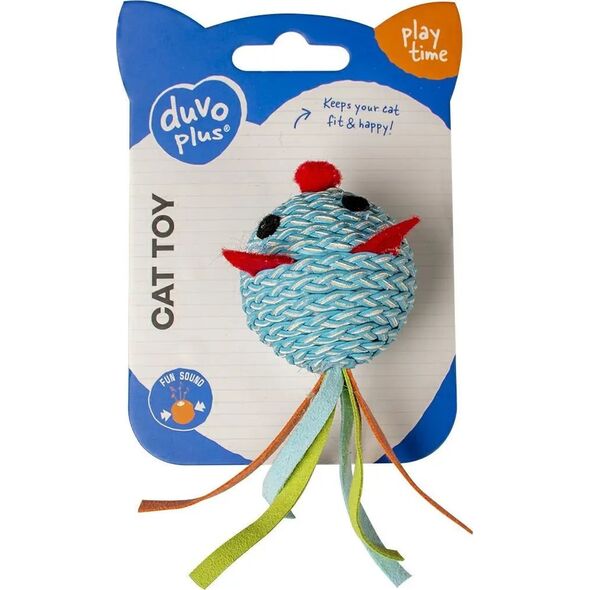 Duvo+ Duvo+ Piłka dla Kota Myszka Niebieska 13x4.5x5cm