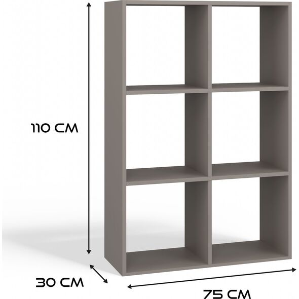 Topeshop REGAŁ KOMOROWY SZAFKA MALAX 2X3 GLINA