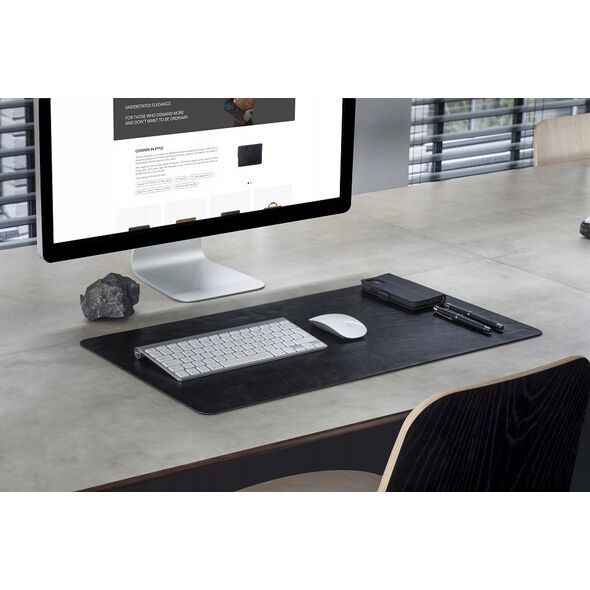 dbramante dbramante1928 Copenhagen - Desk Mat - Medium - Black, Black, Leather, Non-slip base