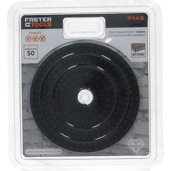 Faster Tools FASTER TOOLS Dysk diamentowy do szlifowania kamienia 125mm 50 one size