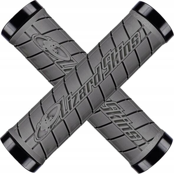 Lizard Skins Chwyty kierownicy LIZARDSKINS Dual-Clamp Lock-On LOGO - Graphite (NEW)