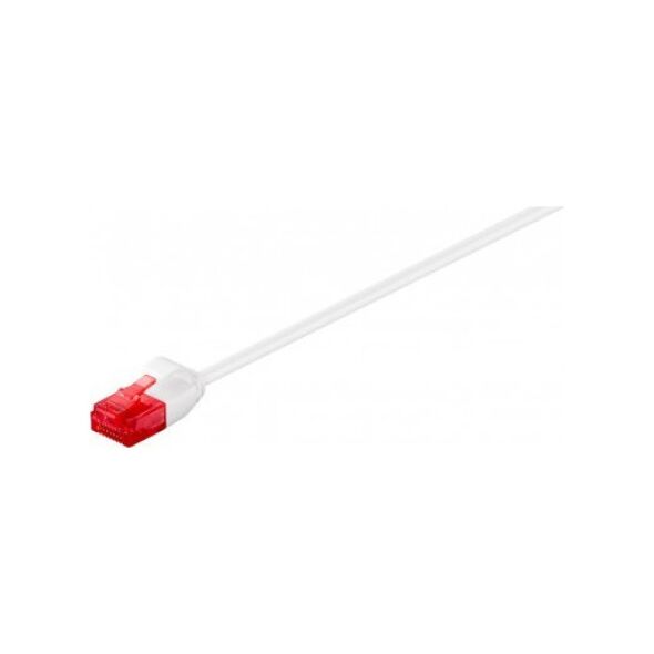 Triton CAT 6Smukły kabel połączeniowy,U/UTP, biały - Długość kabla 7.5 m