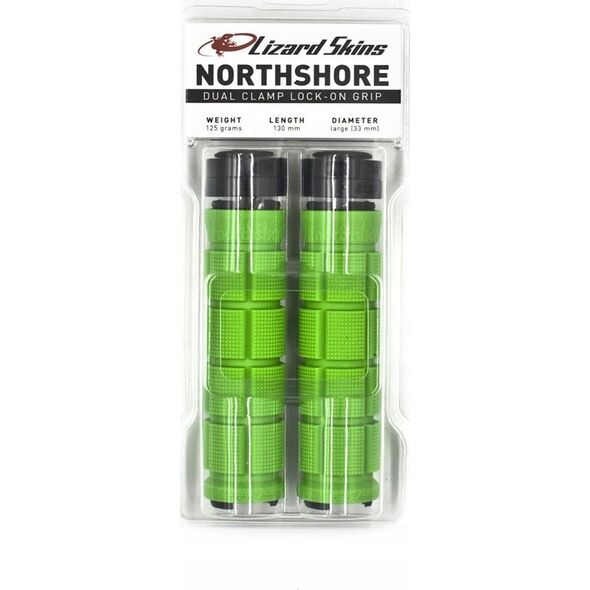 Lizard Skins Chwyty kierownicy LIZARDSKINS Dual-Clamp Lock-On NORTHSHORE - Lime Green (NEW)