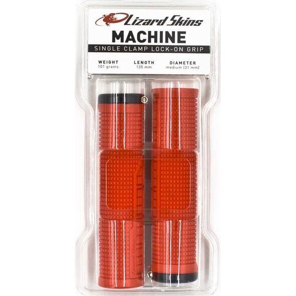 Lizard Skins Chwyty kierownicy LIZARDSKINS MACHINE LOCK-ON klamry candy red (NEW)