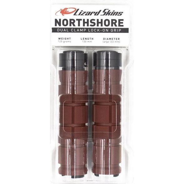 Lizard Skins Chwyty kierownicy LIZARDSKINS Dual-Clamp Lock-On NORTHSHORE - Deep Red (NEW)