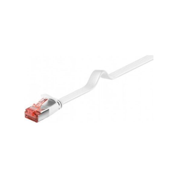 Triton CAT 6 kabel krosowy płaski,U/FTP, biały - Długość kabla 1.5 m