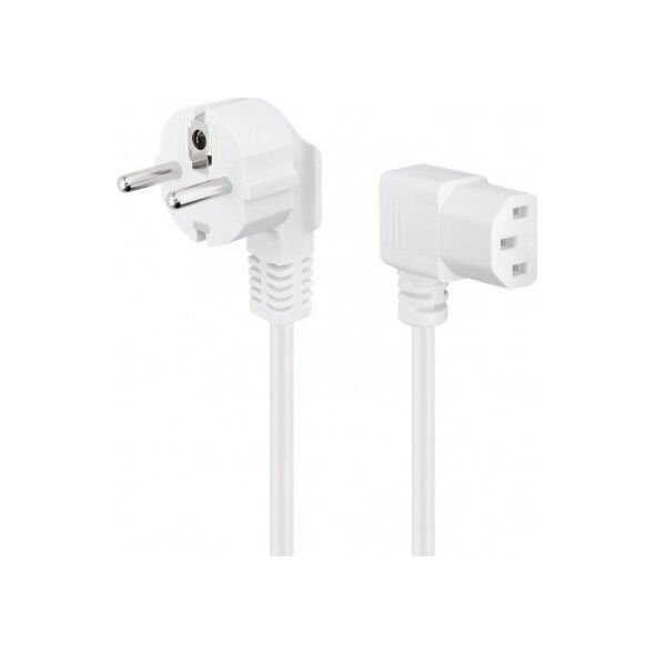 Kabel zasilający Triton Obustronnie kątowy przewód przyłączeniowy zimnego urządzenia, 2 m, biały - Długość kabla 2 m