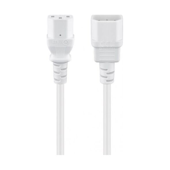 Kabel zasilający Triton Przedłużacz do urządzeń chłodniczych, 2 m, biały - Długość kabla 2 m