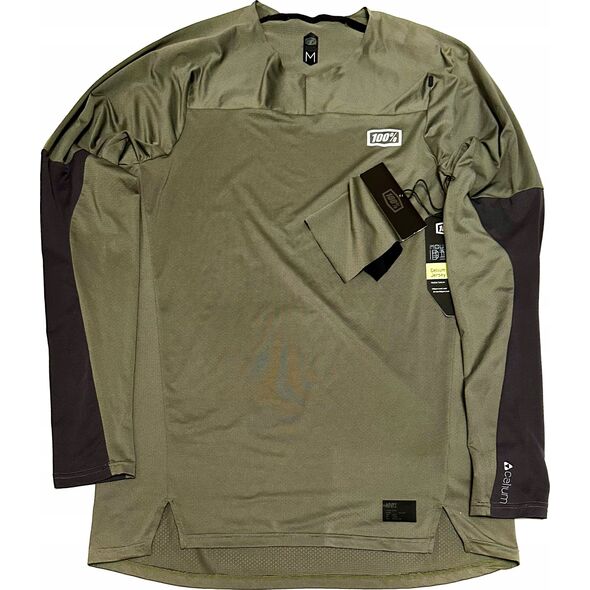 100% Koszulka męska 100% CELIUM Jersey długi rękaw Army roz. M (NEW 2023)